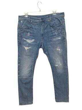 G-Star RAW D-Staq 3D Slim Sun Faded Restored Mens Jeans TAG 36 x 32 Fits 40x32
